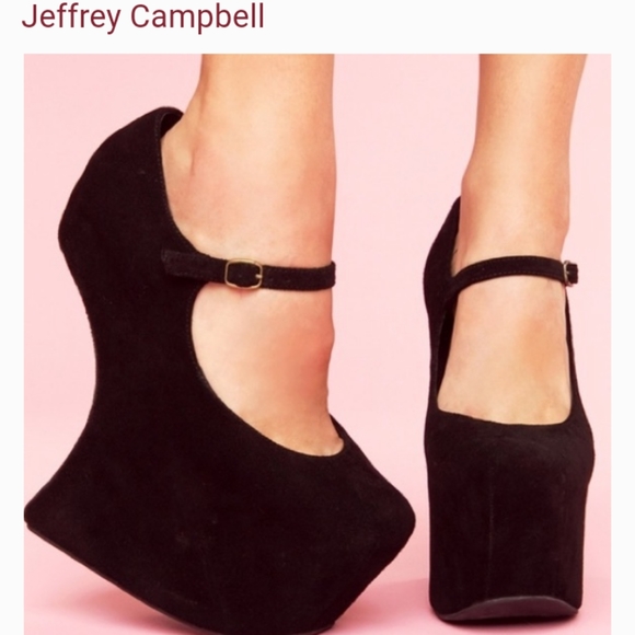 Jeffrey Campbell NIGHTWALK black suede heels sz. 7 - Picture 2 of 6